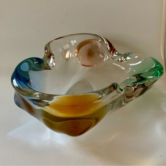 Frantisek Zemek “Rhapsody” Glass Bowl Bohemia Czech Studio Art 1950 - Picture 12 of 12